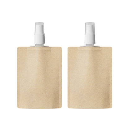 Customizable Classic Kraft Brown Beauty Mist Spray Pouch (Basic Printing)