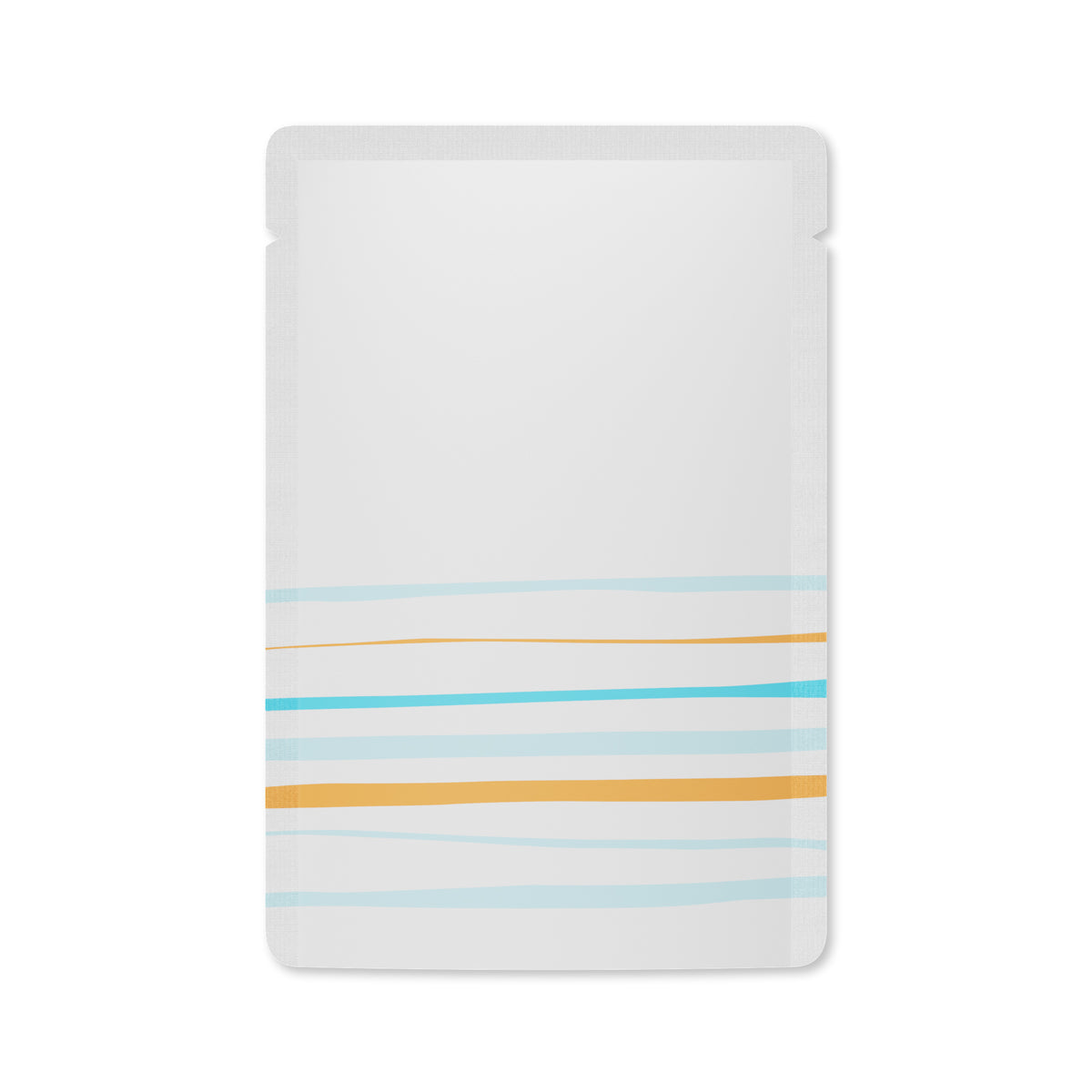 Matte Lace White with Color Lines Design Mylar Foil Open Top Bags