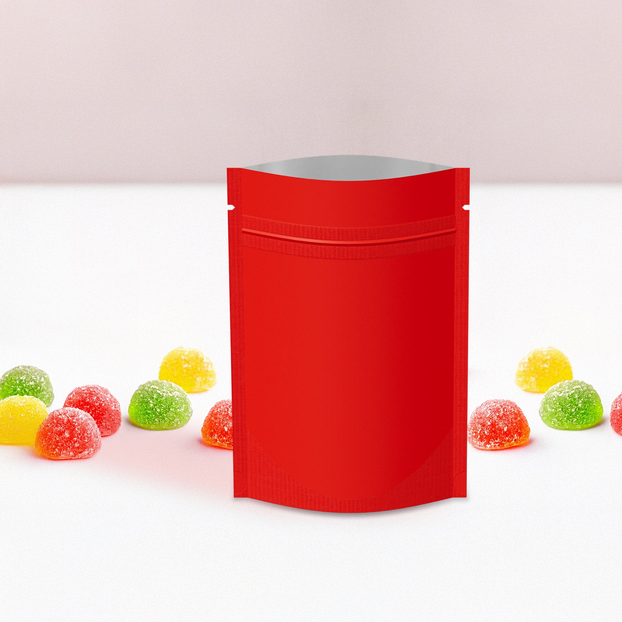 Matte Metalized Foil Stand Strong® Packaging Bags With Zipper Seal