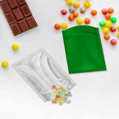 Single Side Matte Metallic Flat Zipper Seal Bags – Colored Mylar QuickQlick® Bags
