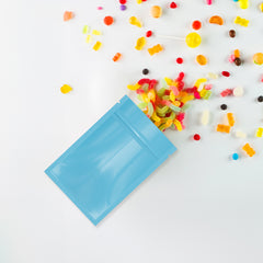 Glossy Double-Sided Flat Zipper Seal Bags in Pastel Colors