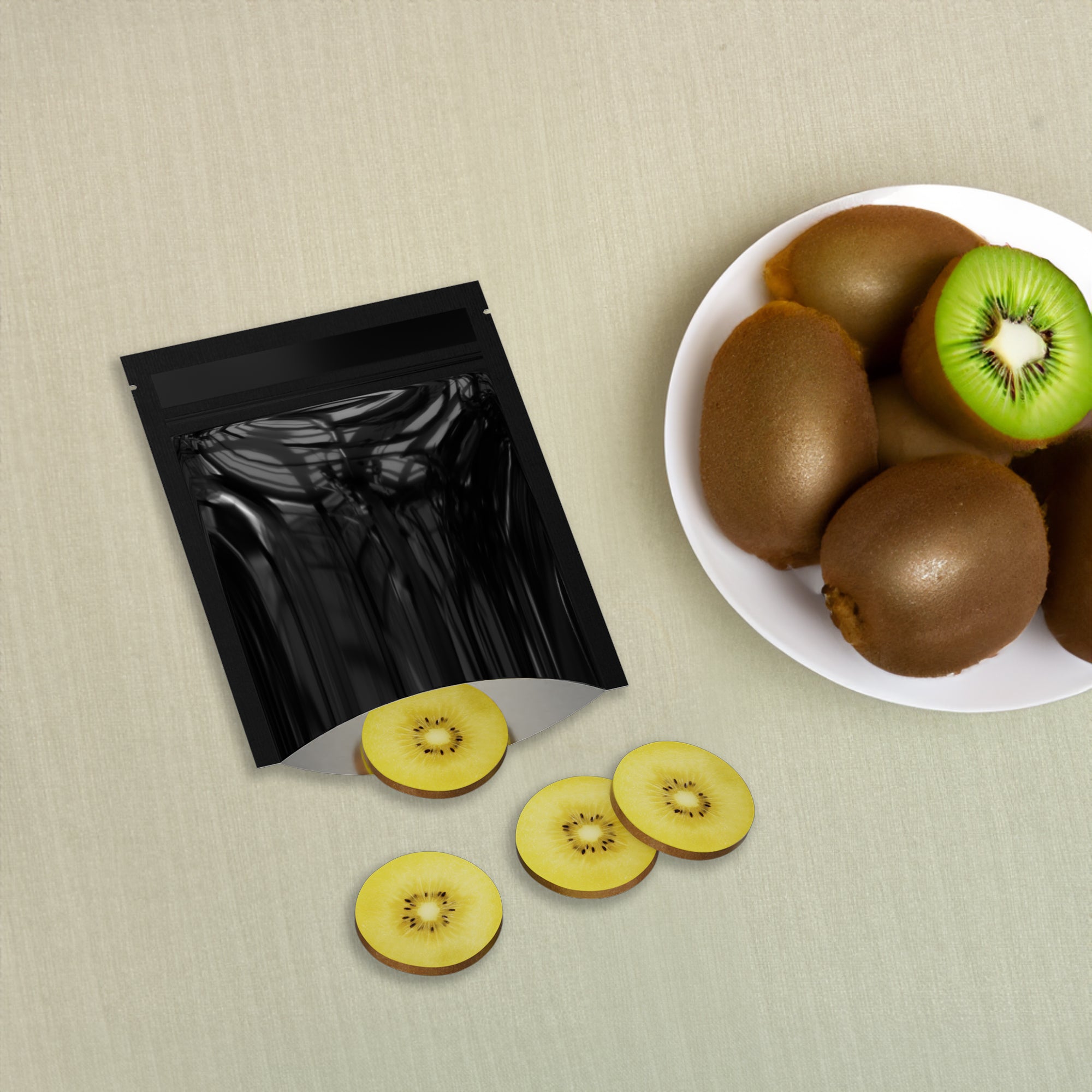 Open Bottom Mirror Black Mylar Bags with Pre-Sealed Top