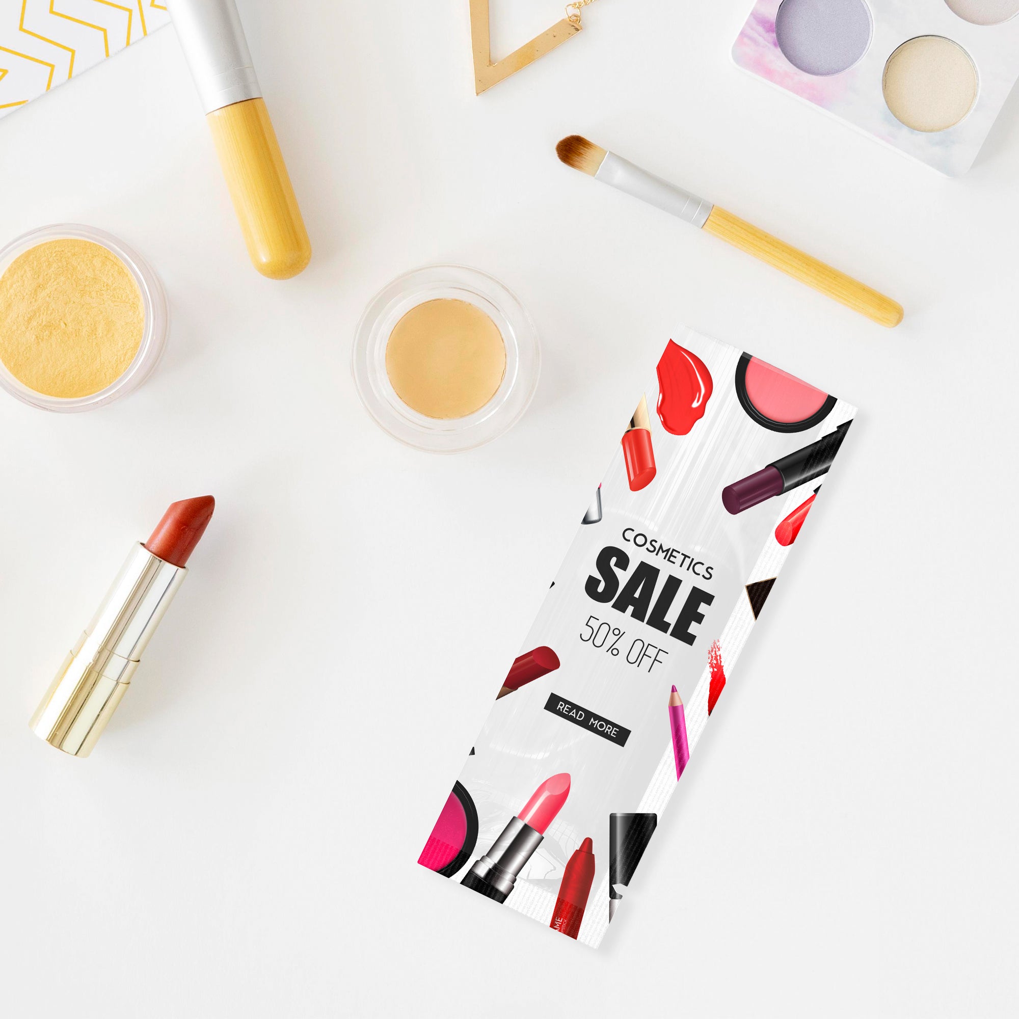 Customizable Glossy Quartz Clear Plastic Flat Open Top Stick Pouches (Full Customization)