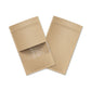 Customizable Vintage Brown Kraft Clear Slit Window Flat Zipper Seal Bags (Basic Printing)