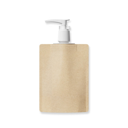 Customizable Classic Kraft Brown Beauty Dispenser with Top Wide Mouth Pump (Basic Printing)