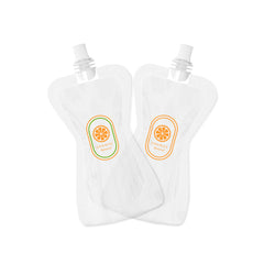 Customizable Glossy Clarity Clear Hourglass Plastic Bottle Pouch with Top Screw Cap Spout (Basic Printing)