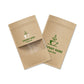 Customizable Vintage Brown Kraft Clear Slit Window Flat Zipper Seal Bags (Basic Printing)