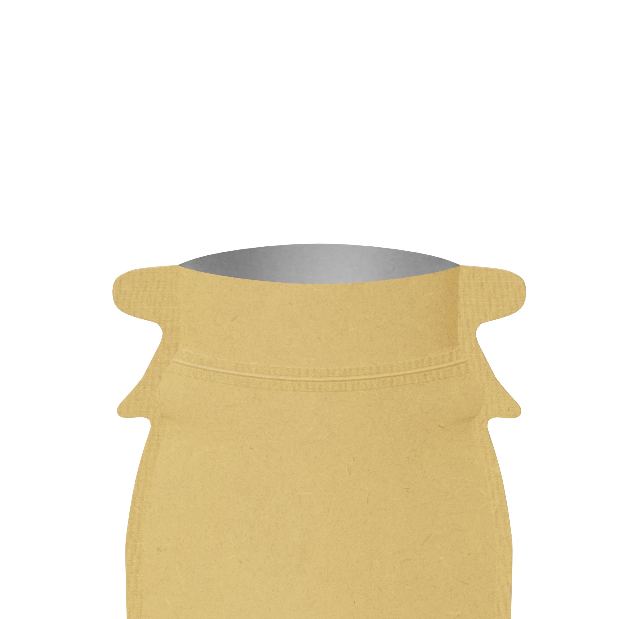 Krafty Brown with Inner Metallic Foil Bottle Shaped Stand Strong® Bags