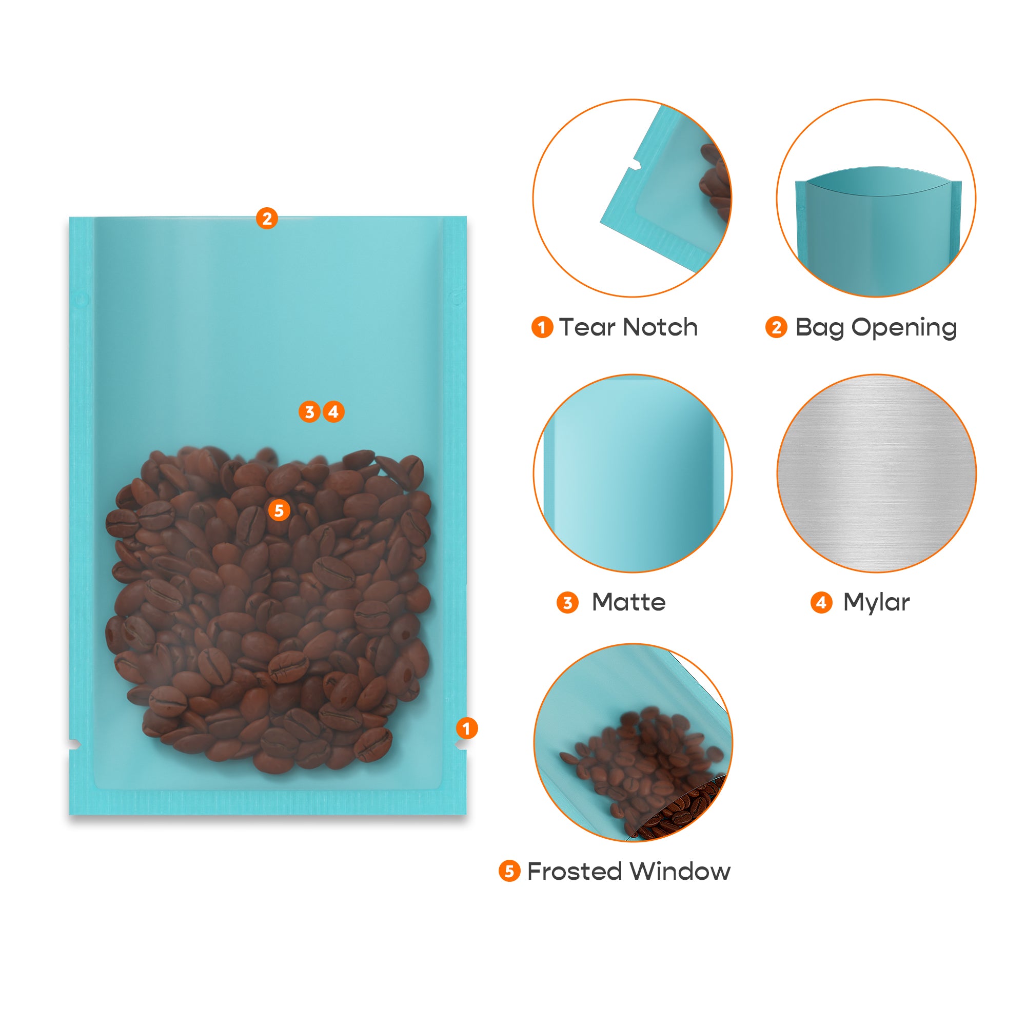 Matte Plastic SlickSeal™ Bags with Frosted Window