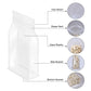 Customizable Clarity Clear with Side Gusset Stand Up Zipper Bags (Basic Printing)