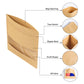Customizable Kraft Flat Zipper Seal Bag with Center Bar Window (Full Customization)