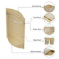 Customizable Glossy Clear Half Kraft Stand Up Zipper Seal Bags (Basic Printing)
