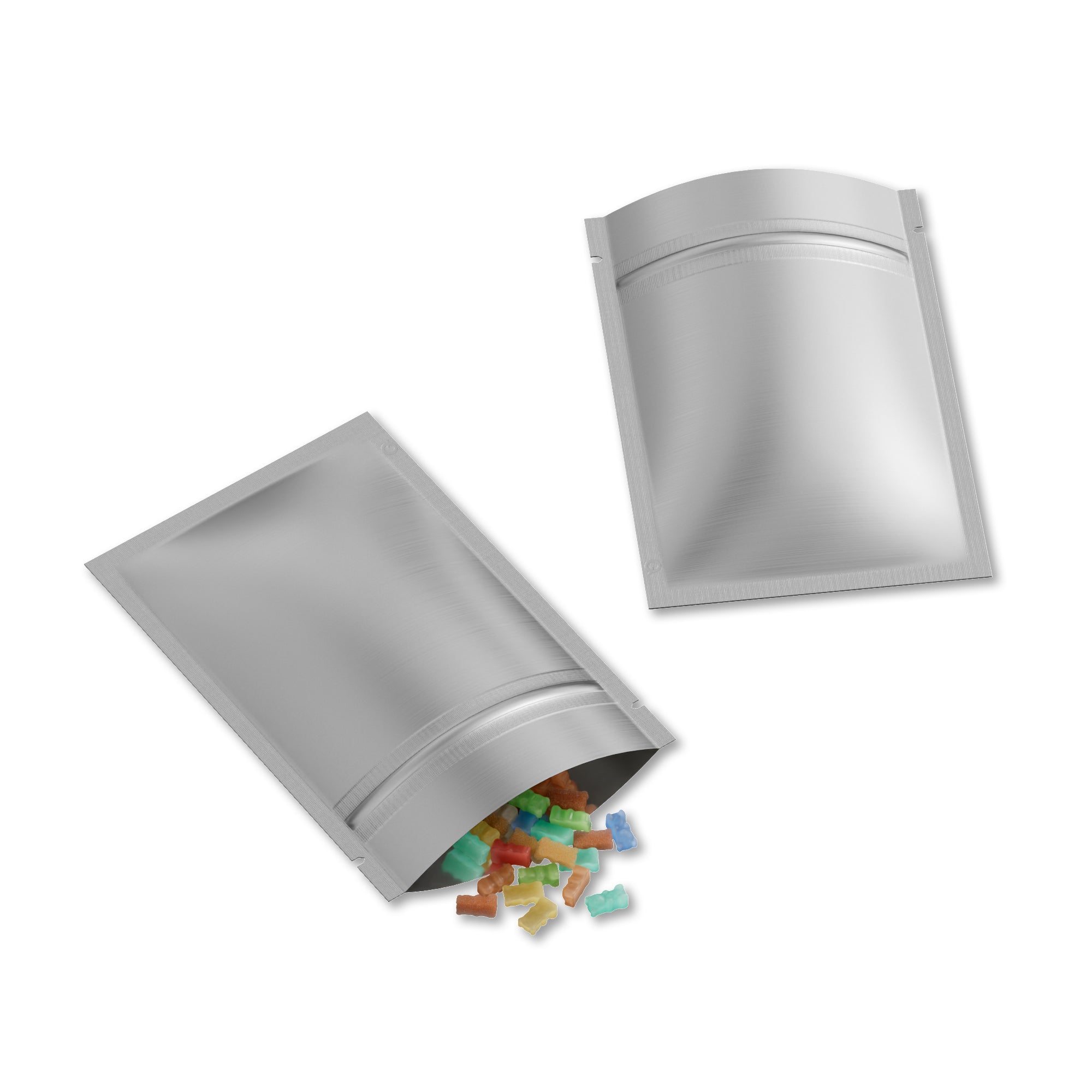 Matte Double-Sided Metallized Mylar Flat Zipper Seal Bags