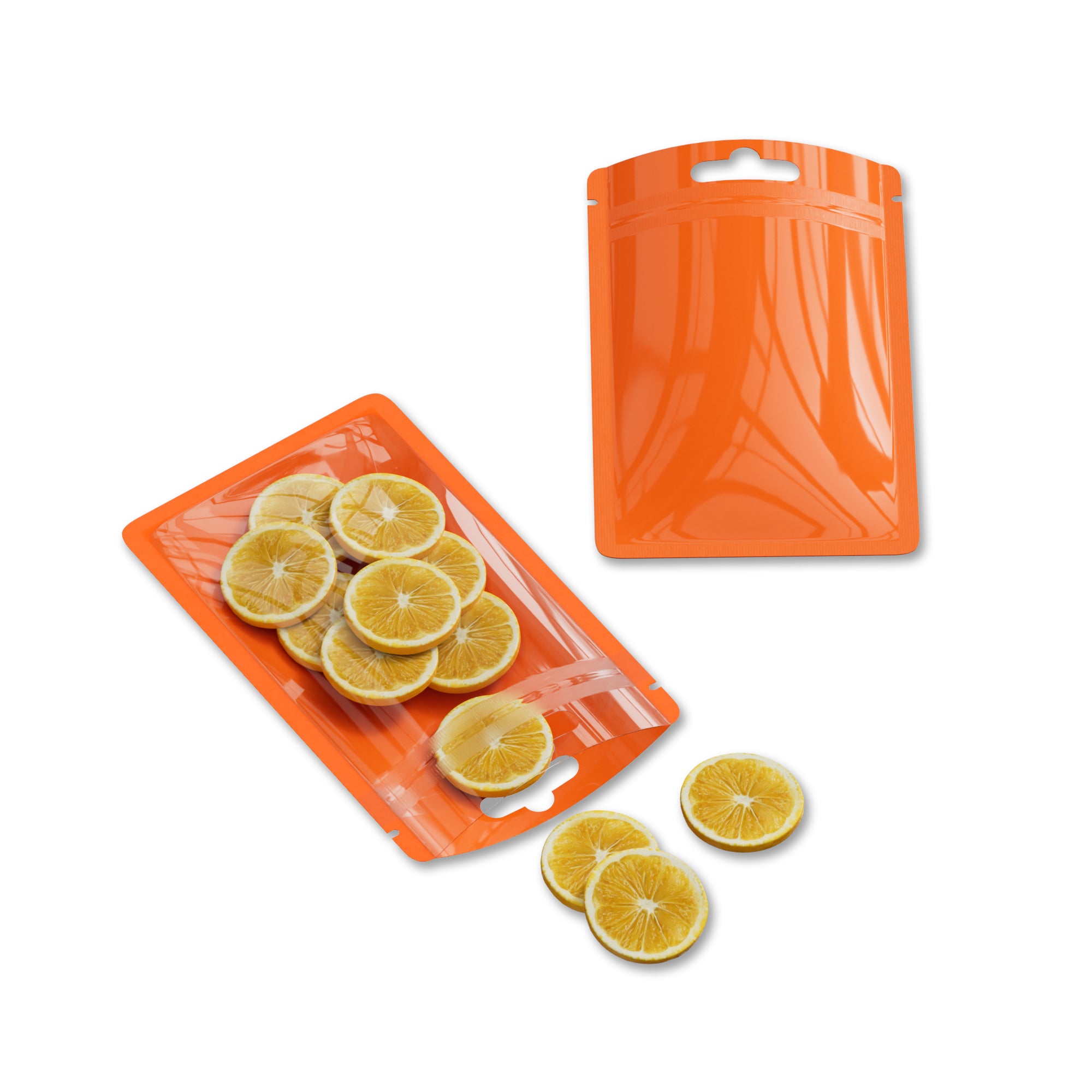 Reusable Flat Zipper Seal Bags – Single Side Glossy Window Polypropylene with Butterfly Hang Hole