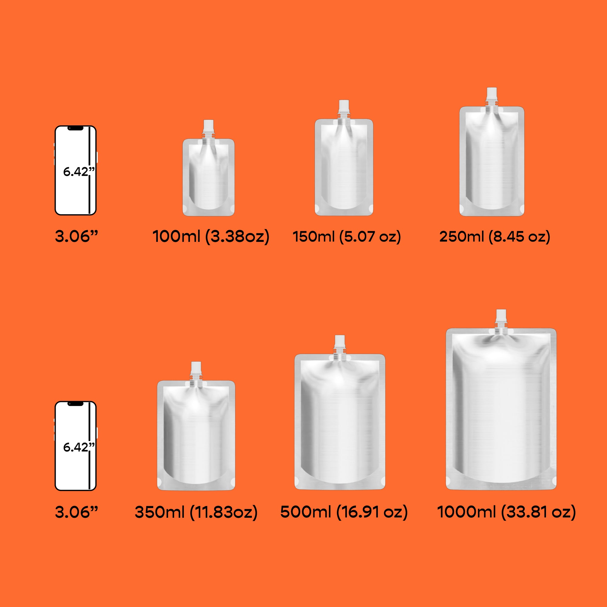 Matte Aluminum Stand Pouch with Top Screw Cap Spout