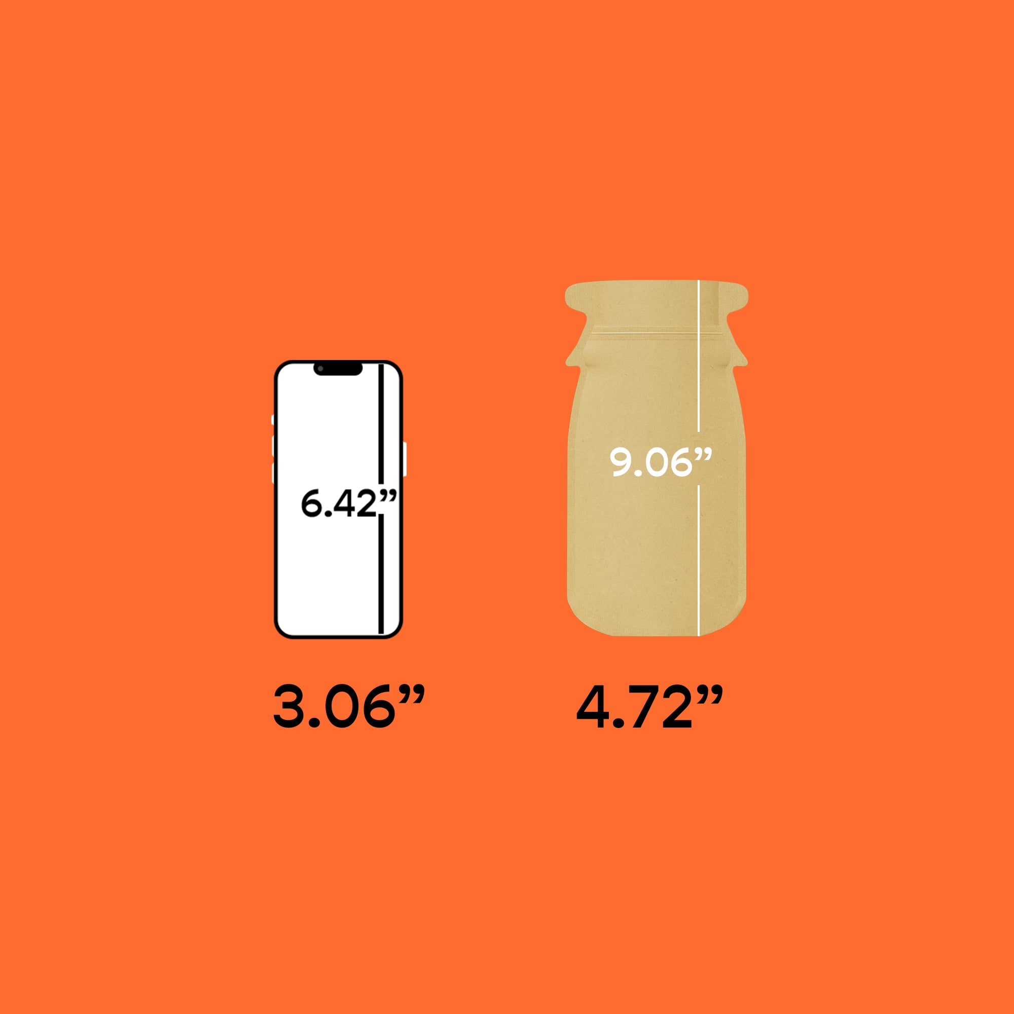 Krafty Brown with Inner Metallic Foil Bottle Shaped Stand Strong® Bags