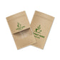 Customizable Vintage Brown Kraft Clear Slit Window Flat Zipper Seal Bags (Basic Printing)