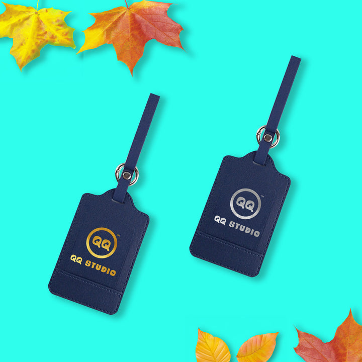 QQ Studio® Gift – Set of 2 Blue Luggage Tags
