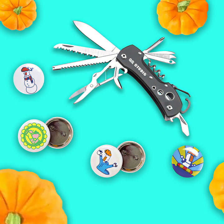 QQ Studio® Gift – 11-in-1 Multi-Purpose Tool + Reiner Pins