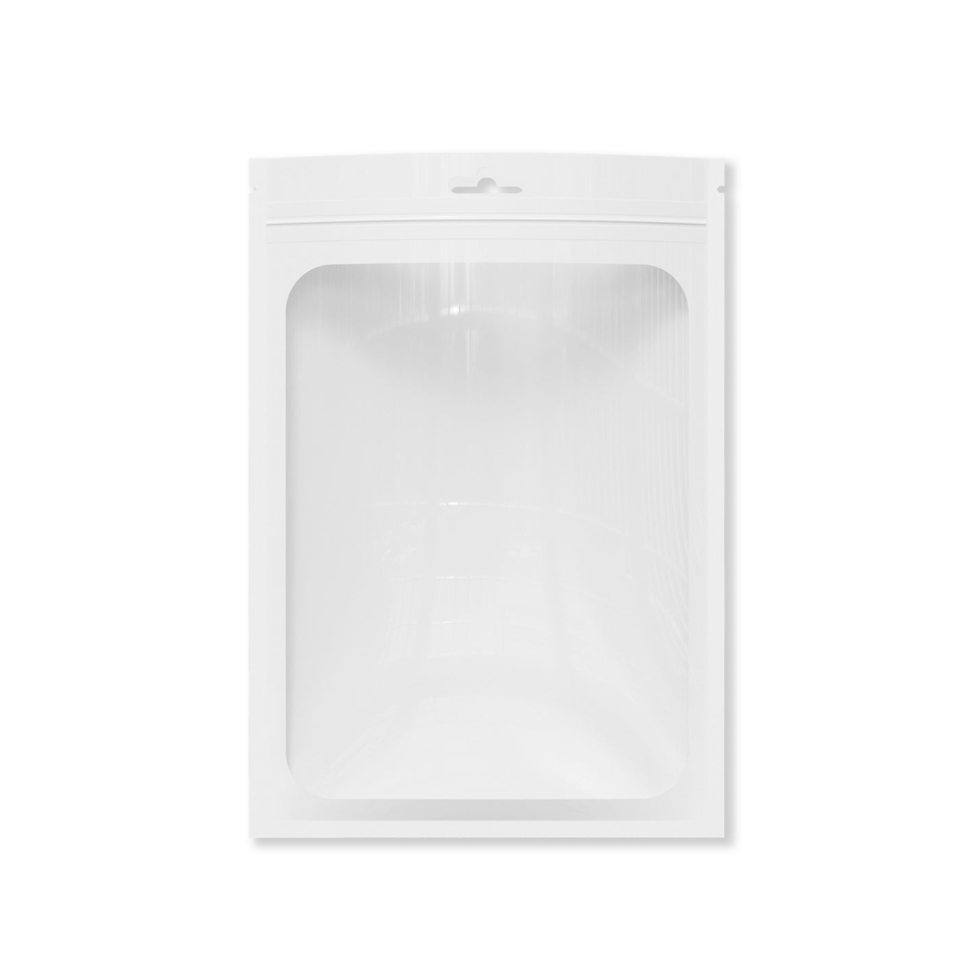 Customizable Glossy Bordered Window Zipper Seal Bags with Butterfly Hang Hole (Full Customization)