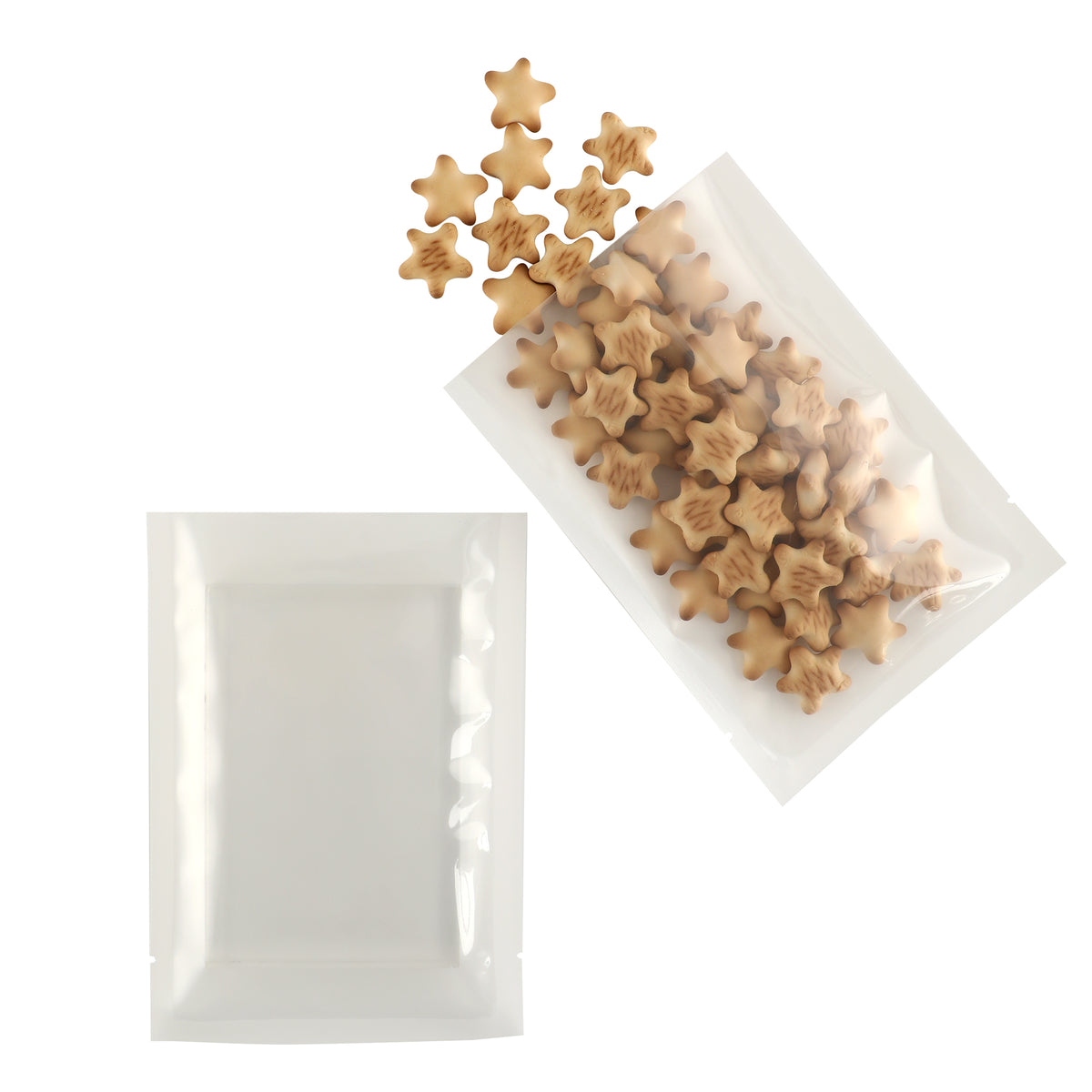 Glossy Fantasy White Single Side Window Display Polyethylene SlickSeal™ Bags