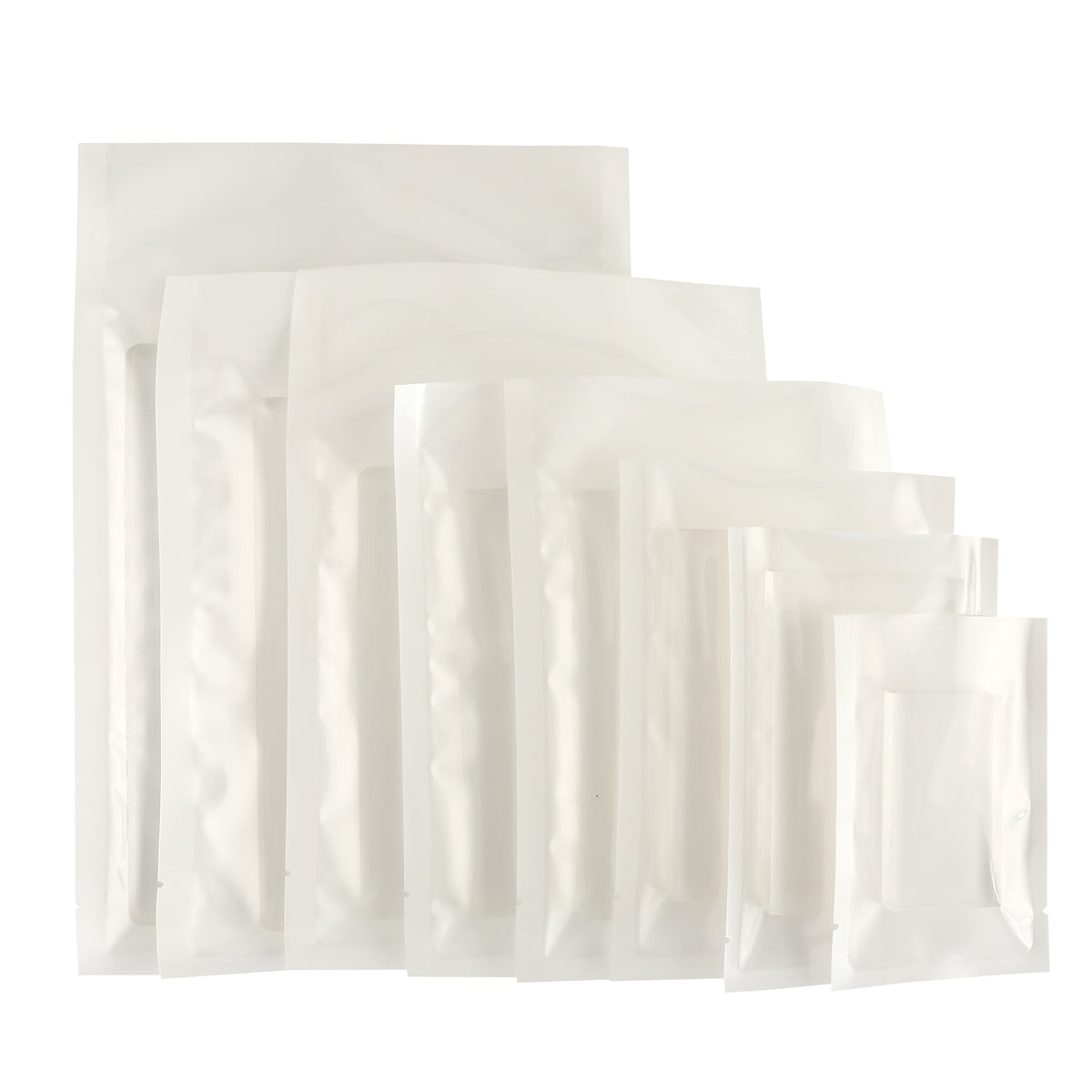 Glossy Fantasy White Single Side Window Display Vacuum SlickSeal™ Bags