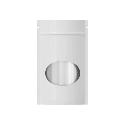 Customizable Glossy Round Window Plastic and Mylar Stand Up Zipper Seal Bags (Basic Printing)