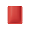 QQ Studio® Matte Aluminum Open Bottom SlickSeal™ Packaging Bag (Basic Printing) - Poppy Red