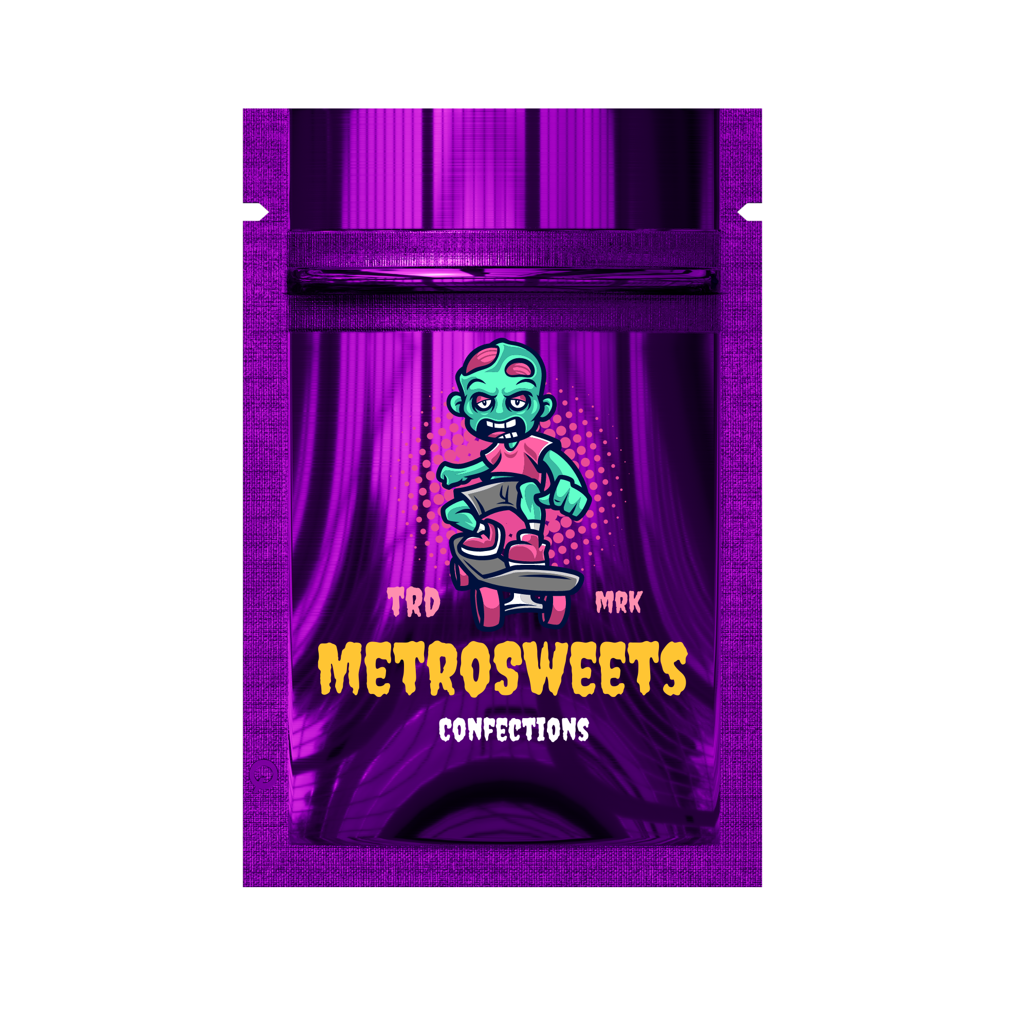 Customizable Glossy Double Sided Metallic Mylar Flat Zipper Seal Bags (Full Customization)