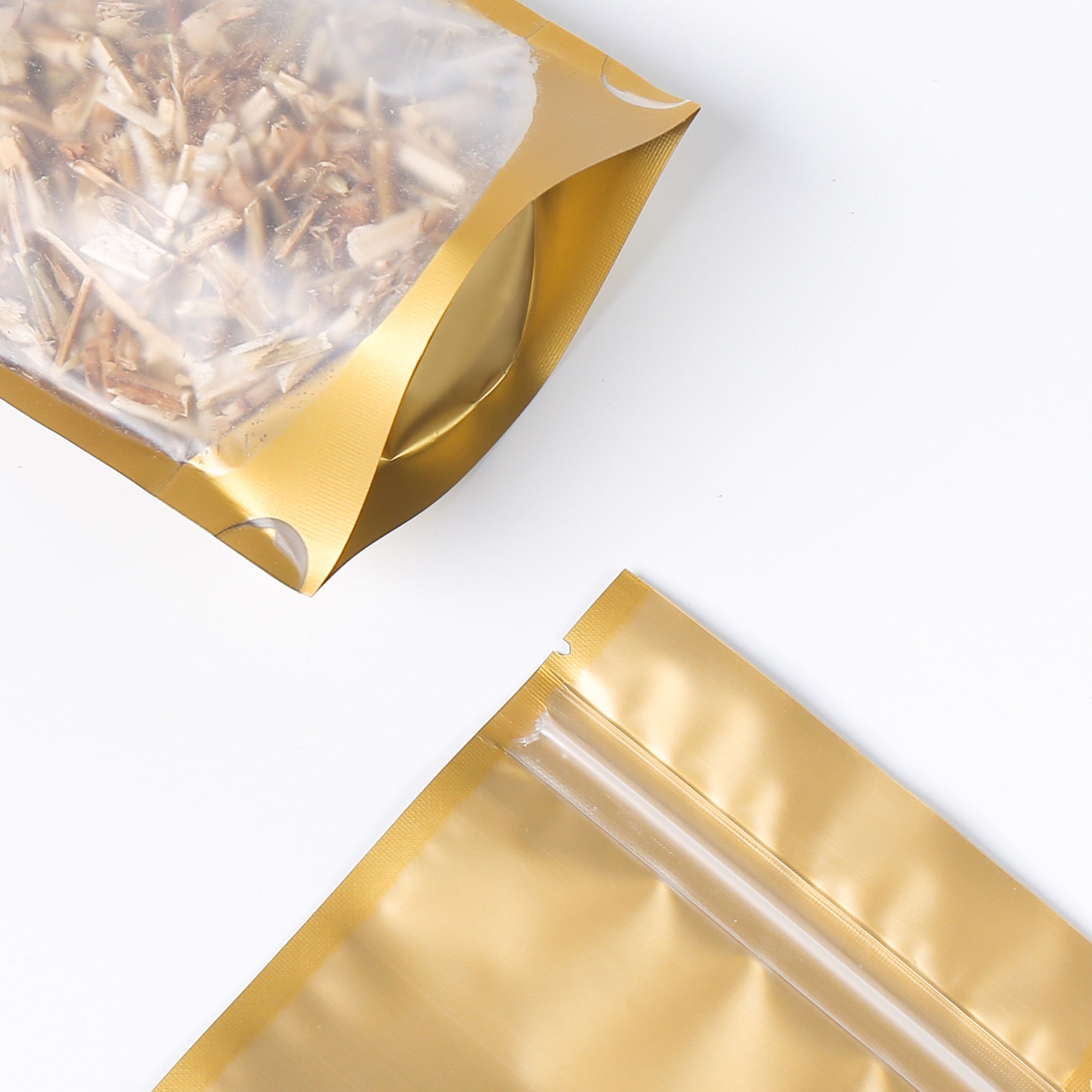Matte Duo Gold Translucent Plastic Stand Strong® Bags