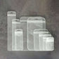 Half Semi-Frost Translucent Plastic Flat QuickQlick® Bags with Rounded Corners and Butterfly Hang Hole