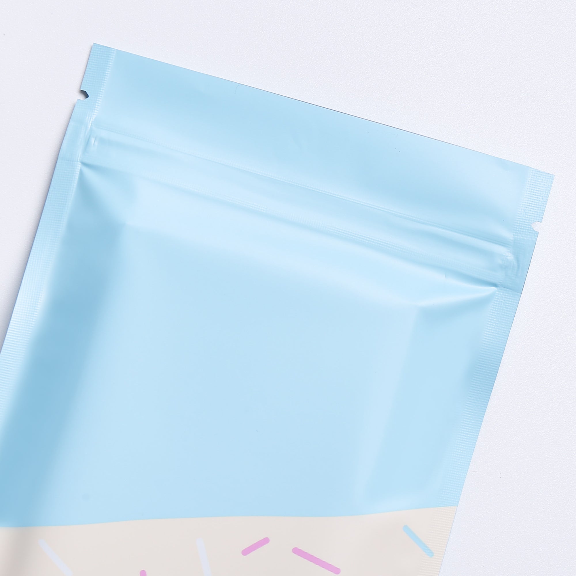 Birthday Blue Sprinkles Designed Foil Zipper Seal Packaging Bags