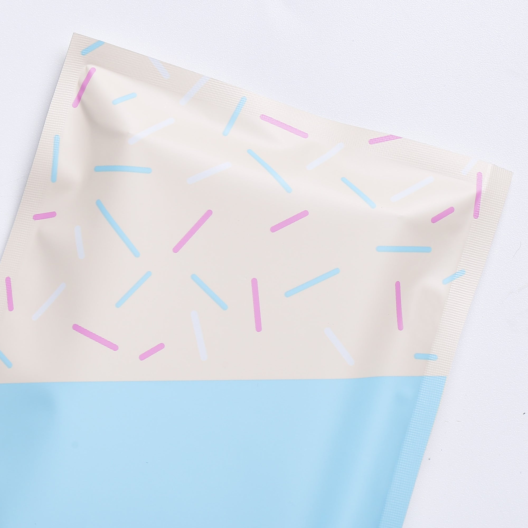 Birthday Blue Sprinkles Designed Foil Zipper Seal Packaging Bags