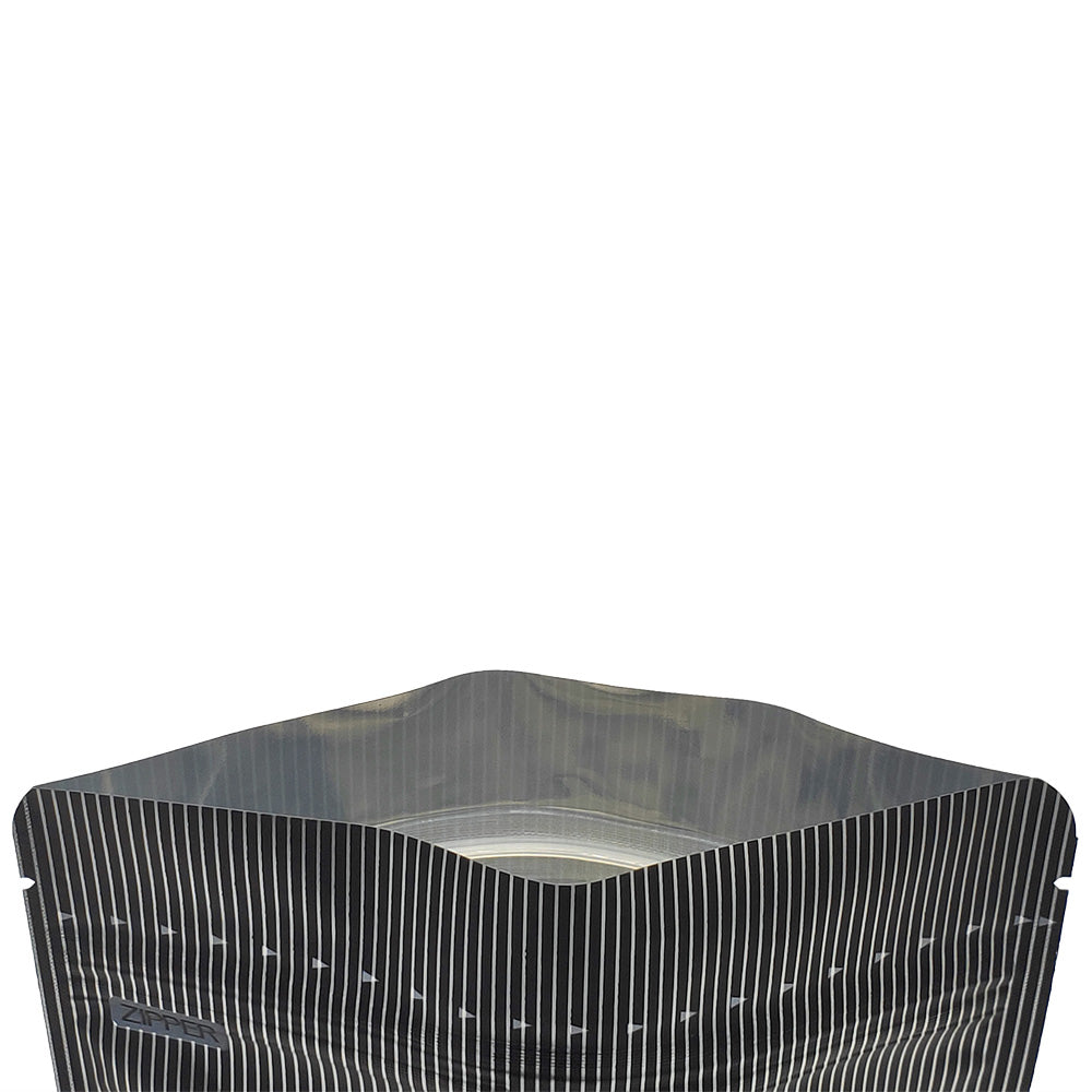 Double-Sided Pinstripe Black Mylar Stand Strong® Bags