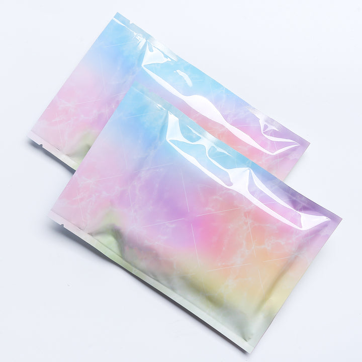 QQ Studio® Glossy Rainbow Marble Metallic Foil Flat QuickQlick™ Bags