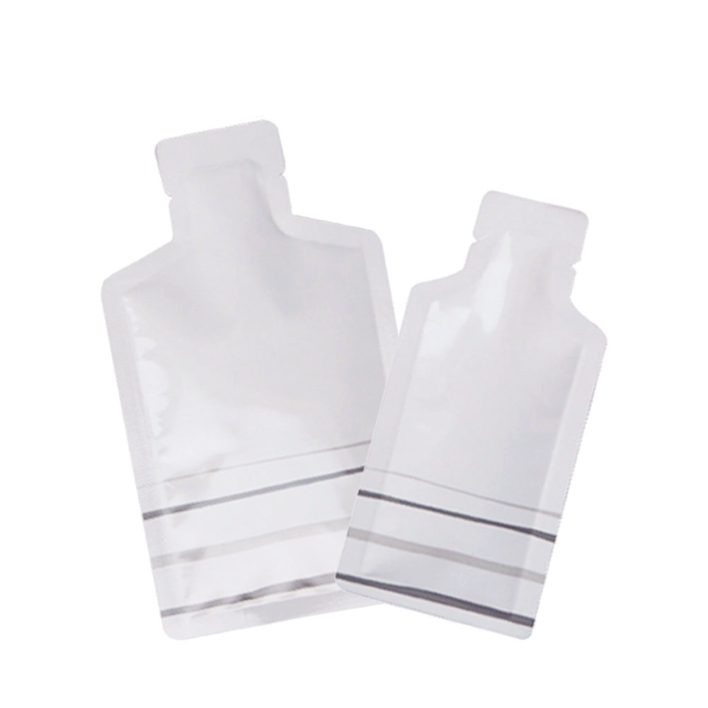 QQ Studio® Glossy Sunscreen White Aluminum Bottle Shape Open Bottom Bags