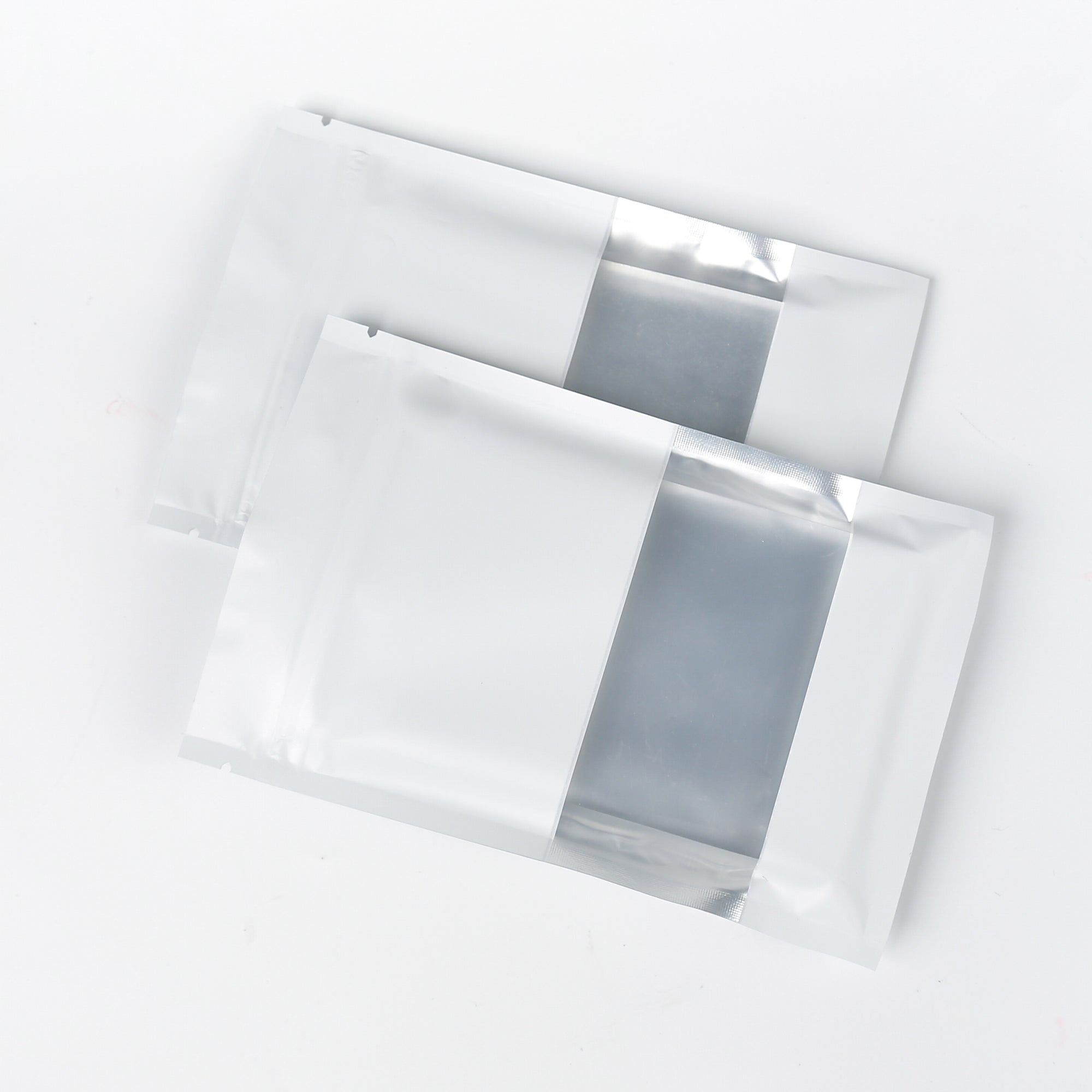 Matte Winter White Frosted Window Aluminum Flat QuickQlick® Bags