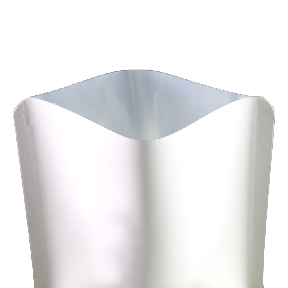 Matte Snowdrop White Aluminum Open Bottom SlickSeal™ Packaging Bag