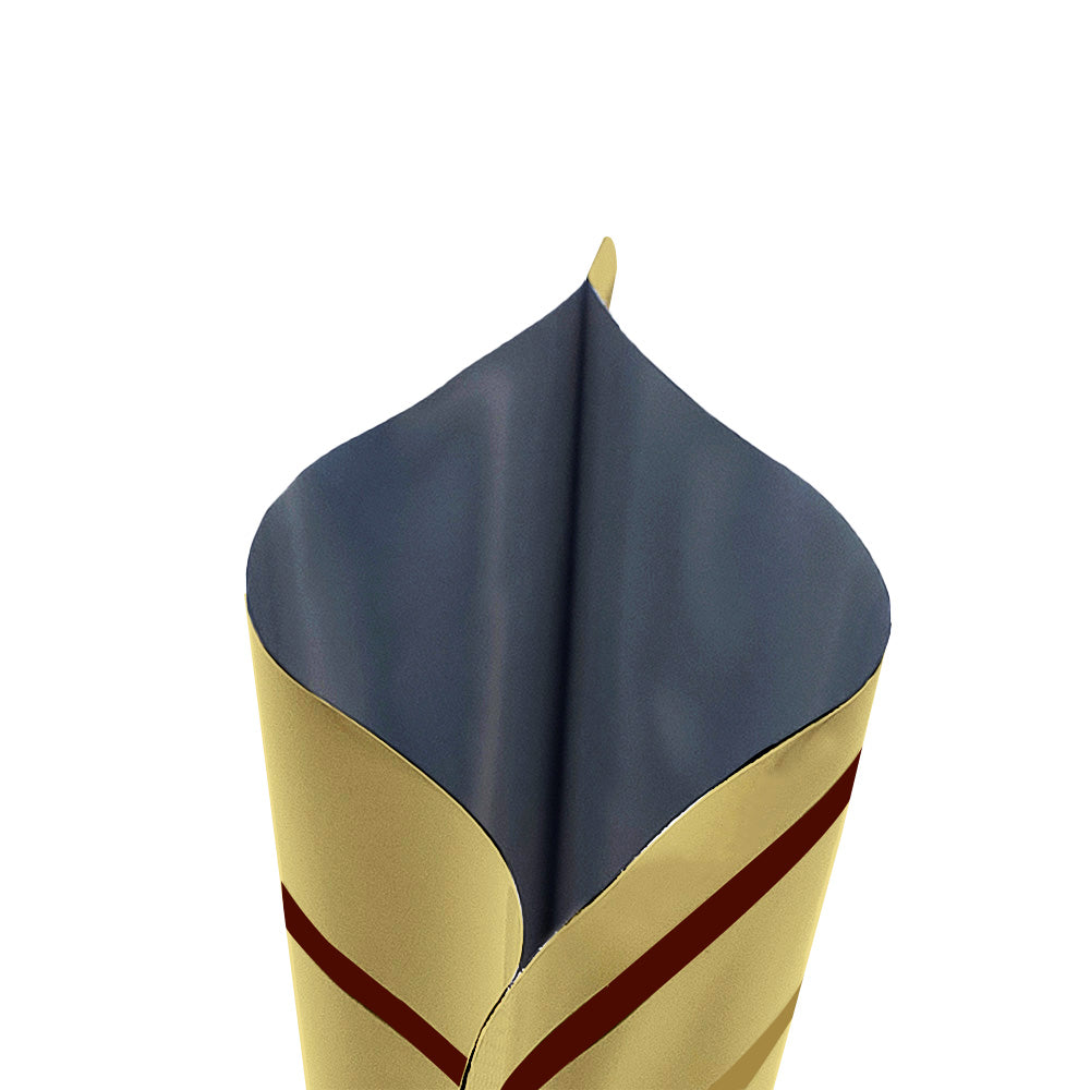 Glossy Royal Jelly Gold Aluminum Bottle Shape Open Bottom Bags