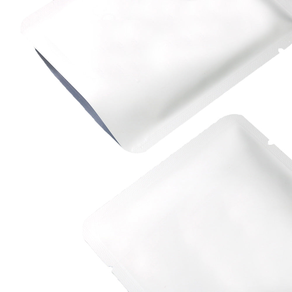 Matte Snowdrop White Aluminum Open Bottom SlickSeal™ Packaging Bag