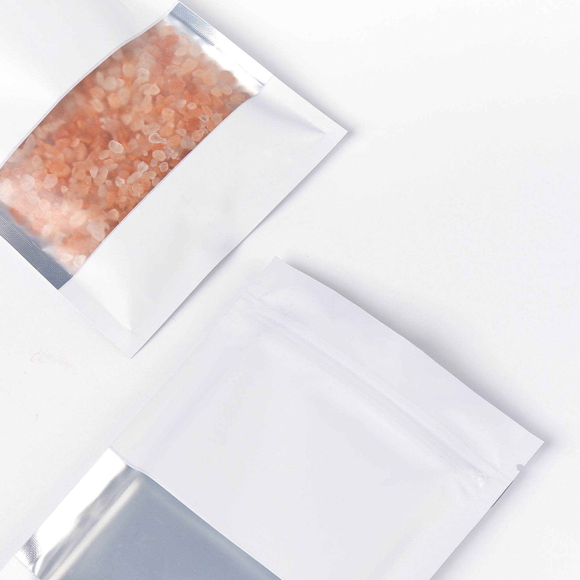 Matte Winter White Frosted Window Aluminum Flat QuickQlick® Bags