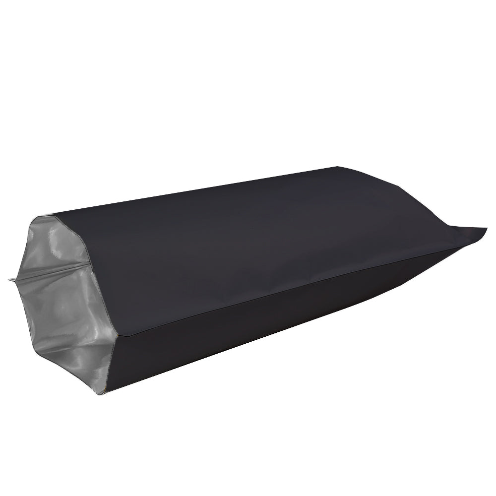 Matte Waxed Black Mylar Foil Open Fill Bags