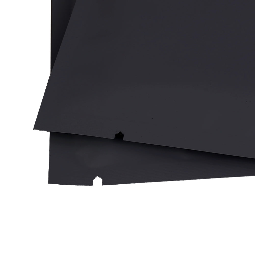 Matte Waxed Black Mylar Foil Open Fill Bags