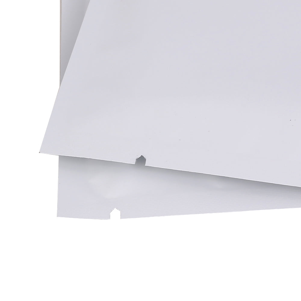 Matte Cotton White Mylar Foil Open Fill Bags