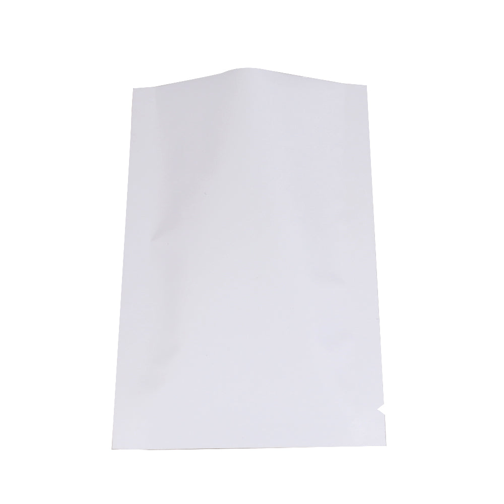 Matte Cotton White Mylar Foil Open Fill Bags