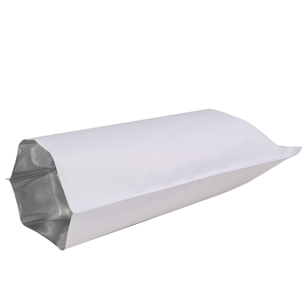 Matte Cotton White Mylar Foil Open Fill Bags