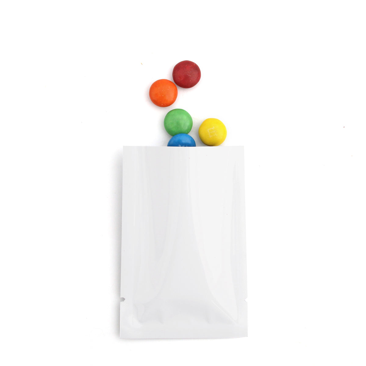 Glossy Arctic White Mylar Foil SlickSeal™ Bags