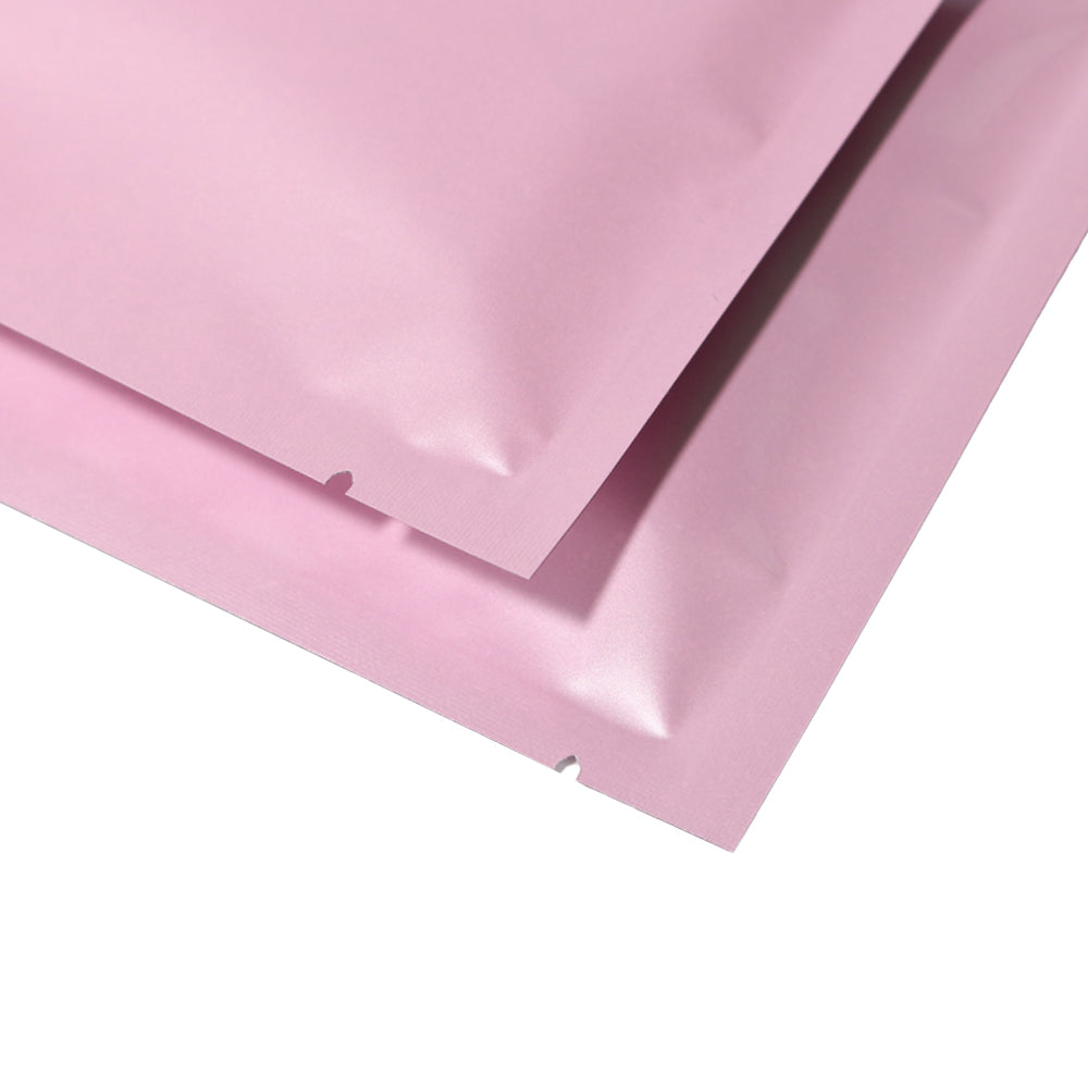 Glossy Valentine Pink Mylar Foil Open Fill Bags