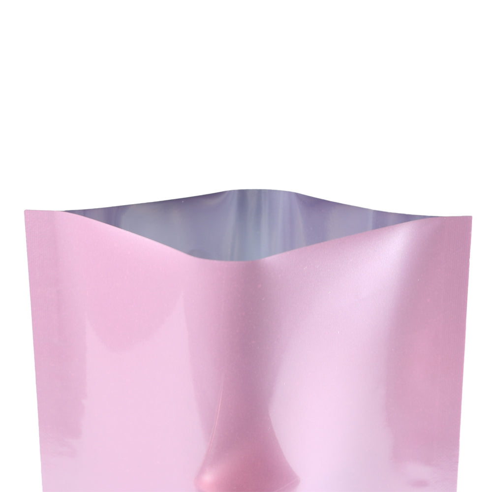 Glossy Valentine Pink Mylar Foil Open Fill Bags