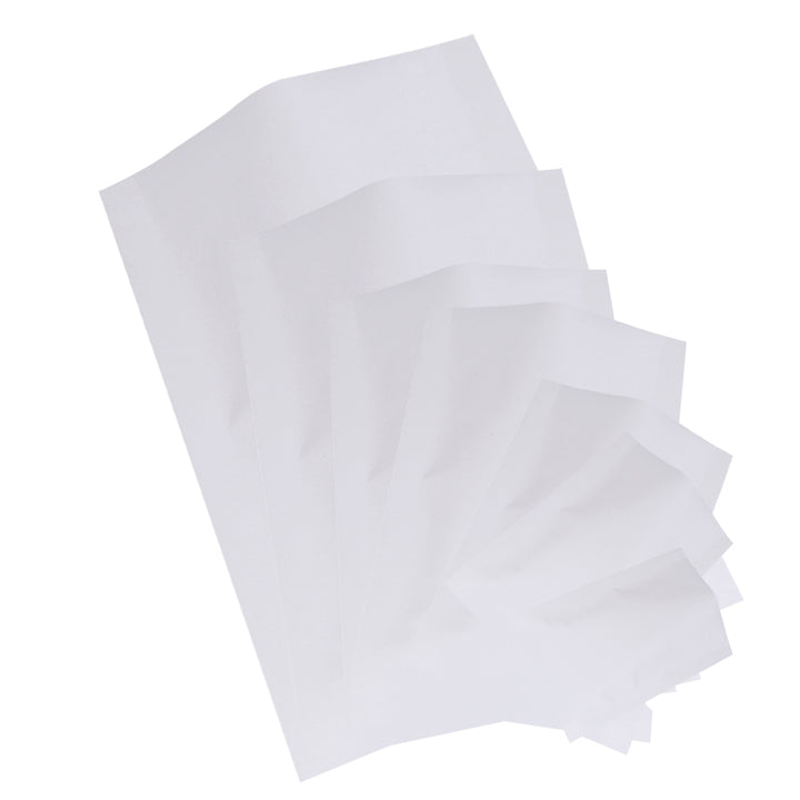 QQ Studio® Matte Cotton White Mylar Foil Open Fill Bags
